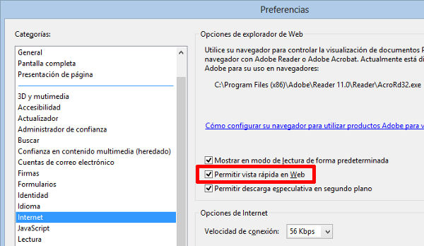 adobe, reader, preferencias