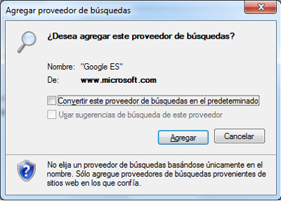 IE8 - Añadir buscador