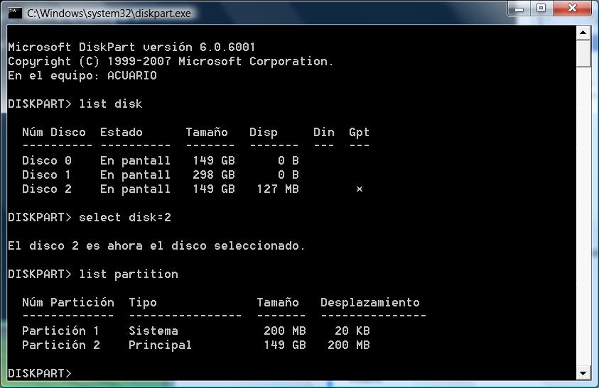 Borrar particion desde Windows – Raúl Serrano